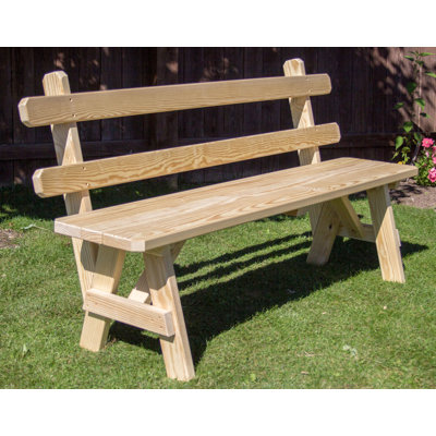 Wooden Garden Bench by Red Barrel Studio