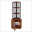 Tablette d'angle avec portes, armoire autoportante de 65 pouces avec tablettes et porte-verres à vin, bibliothèque à 6 niveaux pour la cuisine et le salon