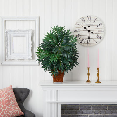 Plante de palmier artificielle 25" en vase décoratif