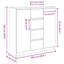 Sideboard With Drawers 100.5X35x98.5 Cm Engineered Wood-795893126