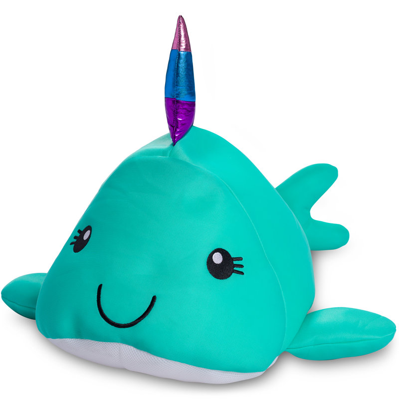 Animal Pool Float - Marine Animal Narwhal Pool Floats and Noodles filled with EPS Beads for kids, teens and adults, Use While Floating or Lounging Poolside, Comfy Stuffed Pool Noodle for Lounging, Available in 3 Sizes in Narwhal Design