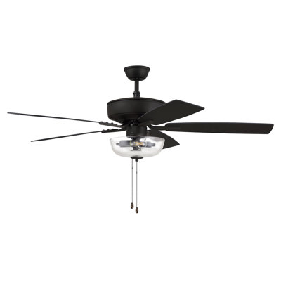 Pro Plus 101 Clear Bowl Light Kit 52'' Ceiling Fan with Light Kit