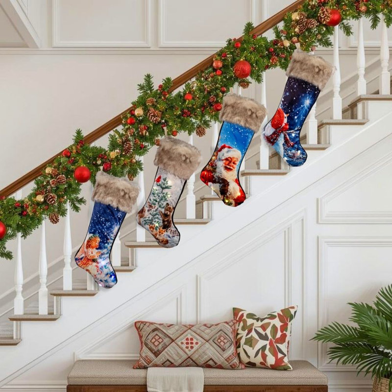 Snowman LED Stocking