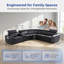 Upholstered 80 " Leather Match Power Reclining L-Shaped Corner Sectional