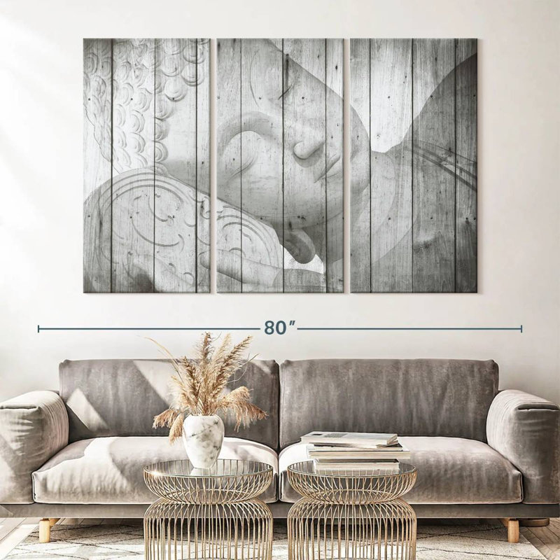 «Sleeping Buddha», reproduction d'art sur toile, H 42 po x l 65 po x P 1,25 po