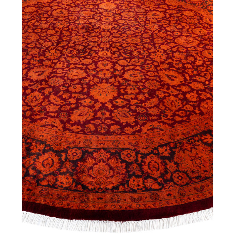 Overdyed One-of-a-Kind 8' 2" X 8' 2" Hand Knotted Area Rug