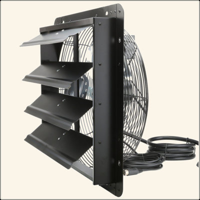 Ventilateur d'extraction à volet VEVOR, 16 po avec régulateur d'humidité de la température, moteur EC, 2650 pi3 / min, ventilateur de grenier mural réglable à 10 vitesses, ventilation et refroidissement pour serres, garages, remises, homologué ETL