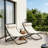 Outdoor Rattan Papasan Folding Lounge Chair With Adjustable Backrest And Cushion(Set Of 2)-1309937170