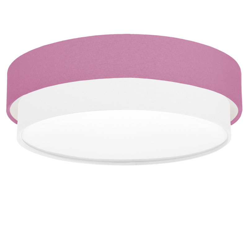 Avory Flush Mount, Purple / White