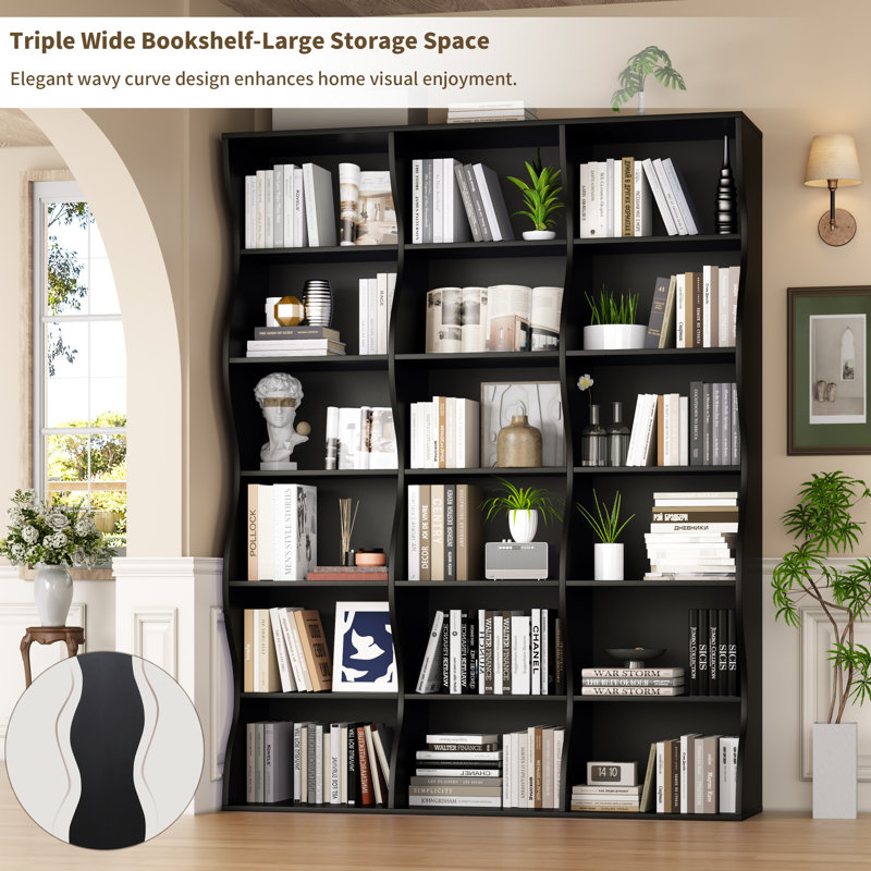180cm H x 120cm W Bookcase, Black