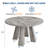 47" Wood Round Dining Room Table with Sturdy Base for 4-6 for Living Room, Apartment-1730575210