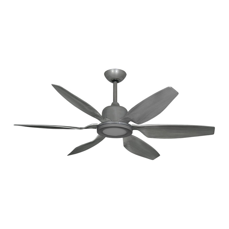 Kayeleigh II 52 In. Resin Oil Rubbed Bronze Ceiling Fan With Remote Control W/710 LED Light, Brushed Nickel