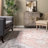Ashtin Zahra Medallion Machine Washable Area Rug for Living Room Bedroom Dining Room Kitchen, Peach/Ivory-442606974