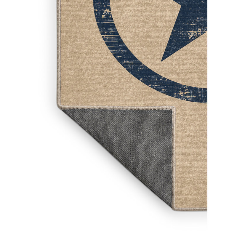 Soft Plush Fehrenbach July 4Th Modern & Contemporary Abstract Area Rug in Brown – Beige Binding, 7x10