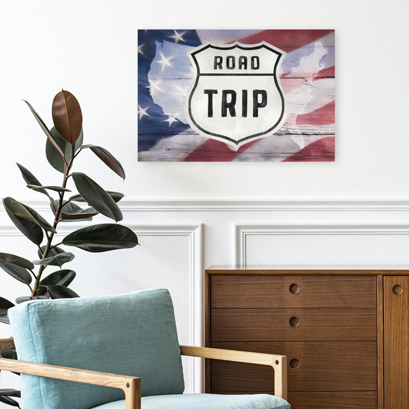 American Road Trip, reproduction d'art murale contemporaine, H 16 po x l 24 po