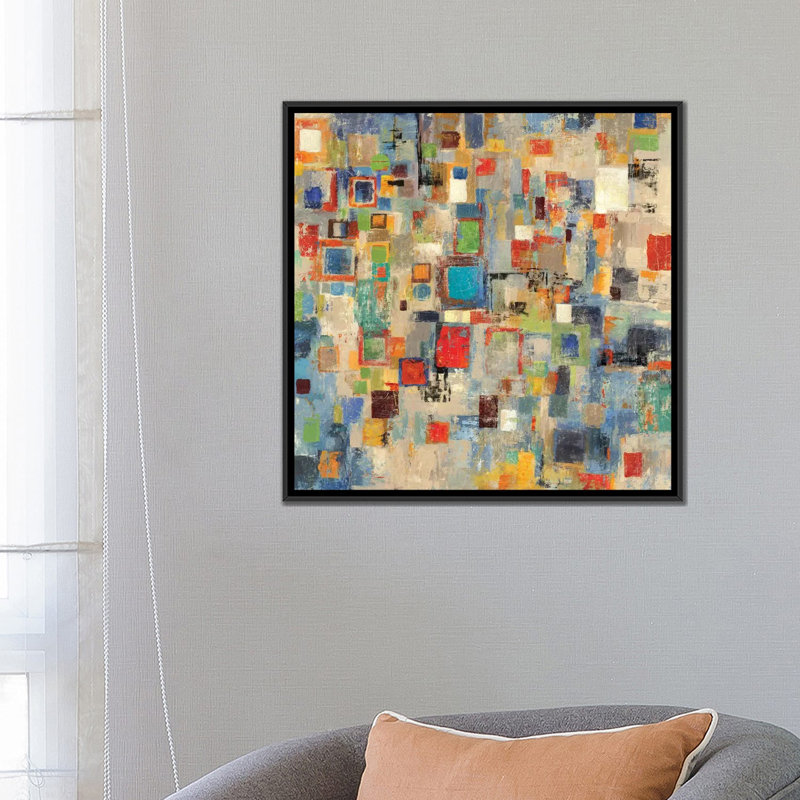 «Complexity», reproduction sur toile, H 37 po x l 37 po x P 1,5 po, Toile avec cadre noir, Pas de tapis