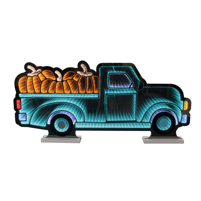 Camionnette avec citrouilles Ekkolight L 35 po