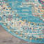Tapis oriental bleu clair / ivoire Abbate-1357480738