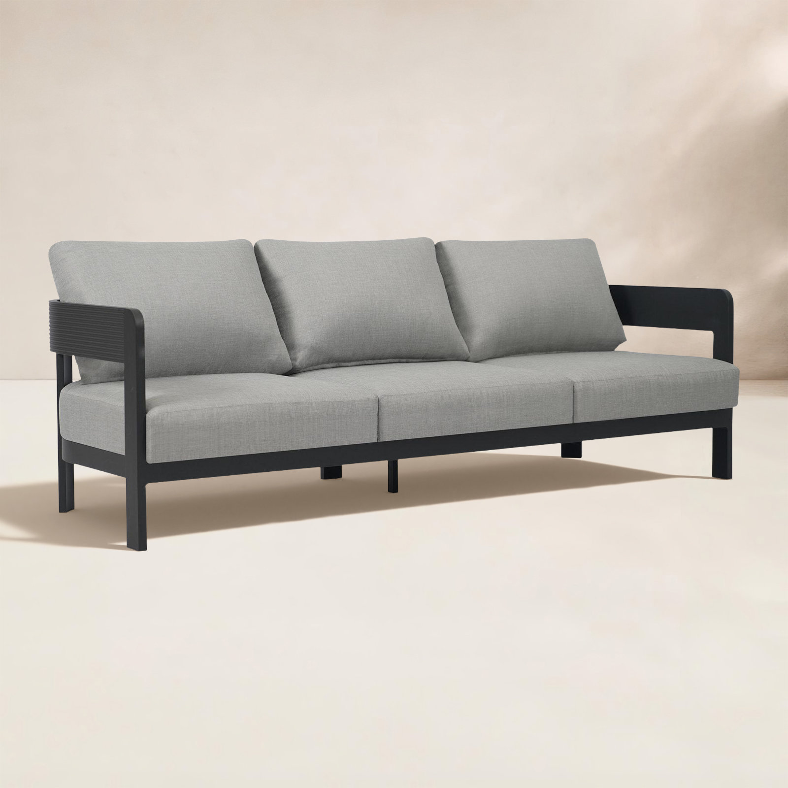 Lisa 82" Patio Sofa, Gray