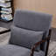 Chaise d'appoint Mid-Century moderne en bois d'hévéa durable-120886794-120886795