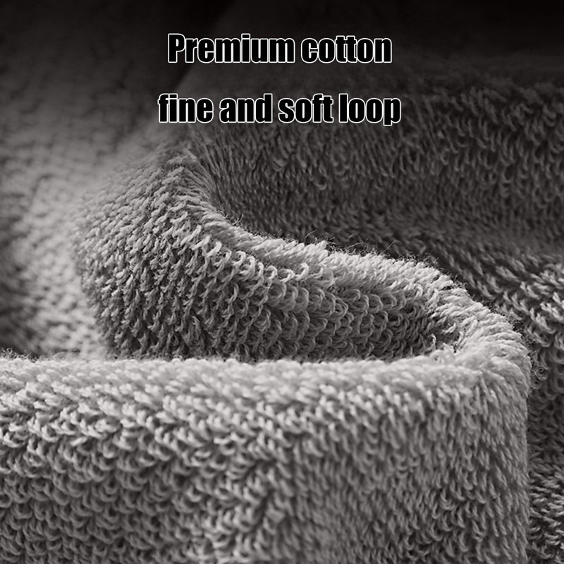 Bath Towels Set of 6 Pieces - Highly Absorbent Towels for Bathroom, 2 Bath Towels, 4 Hand Towels, Dark Gray