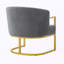 Chaise de lecture rembourrée avec structure en métal doré Modern Accent Chair-130549787