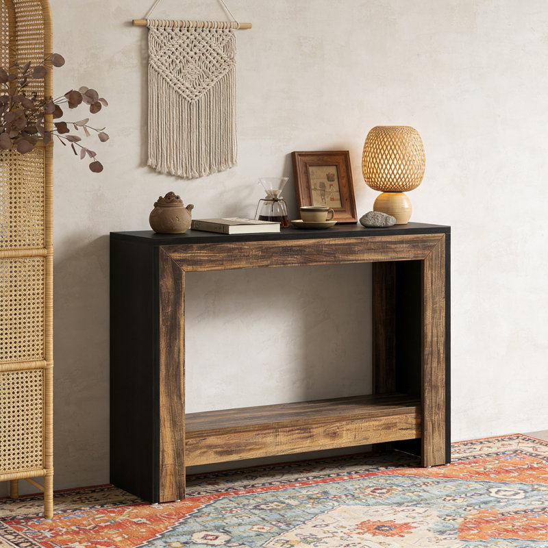 Table de canapé avec rangement ouvert Farmhouse
