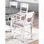 Dossier moderne et siège rembourré en tissu blanc de 2 chaises hautes pour la maison-1776213127
