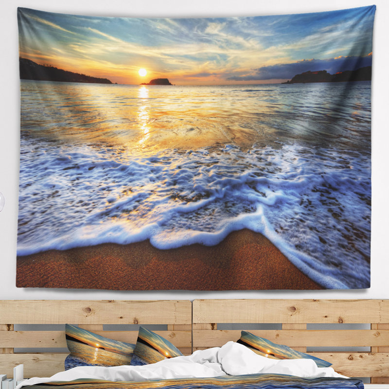 Tapisserie Peaceful Sandy Beach, H 50 po x l 60 po