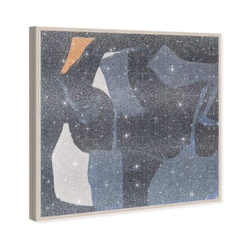 Obscured Voices II Canvas Abstract Print by Oliver Gal, Black Frame, 12 x 12, Silver Frame, 17"H x 17"W