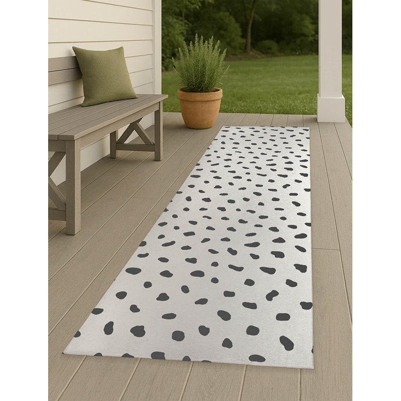 Paint Drop Non-Slip Outdoor Rug, Tapis de couloir 2 pi 6 po x 8 pi