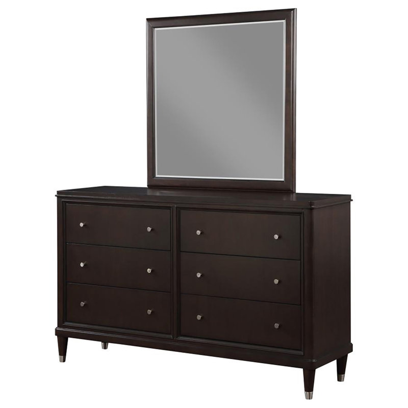 Commode 6 tiroirs avec miroir Manke
