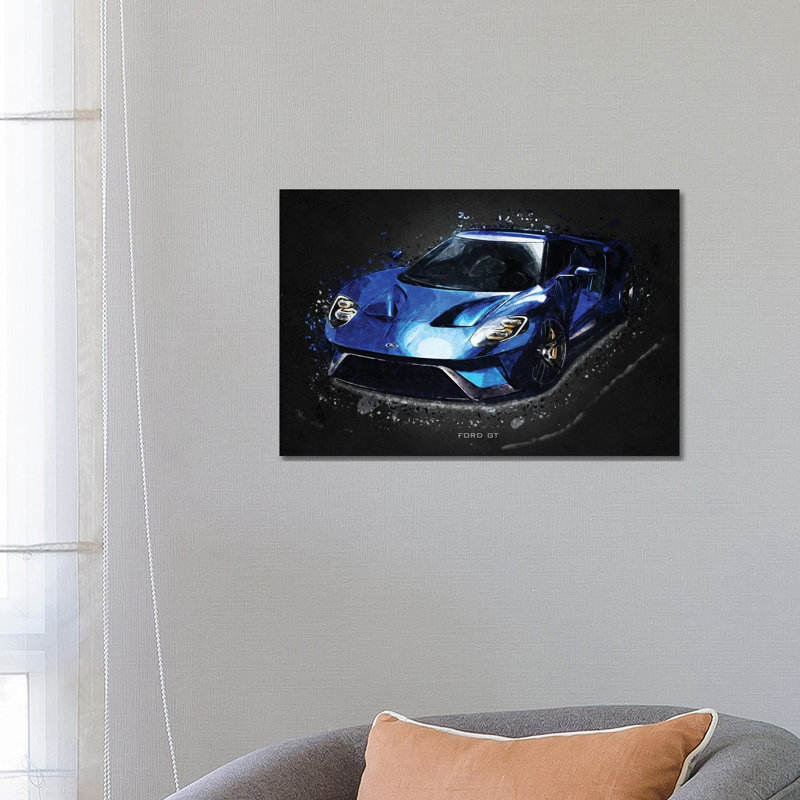 Ford GT by Gab Fernando - Wrapped Canvas Print, 66.04 cm H x 45.72 cm W x 1.91 cm D