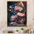 Toile avec cadre flottant or