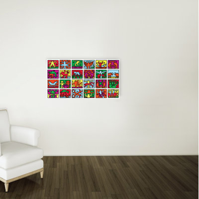 Retrospect 1989 by Haring - Single Picture Frame Painting on MDF