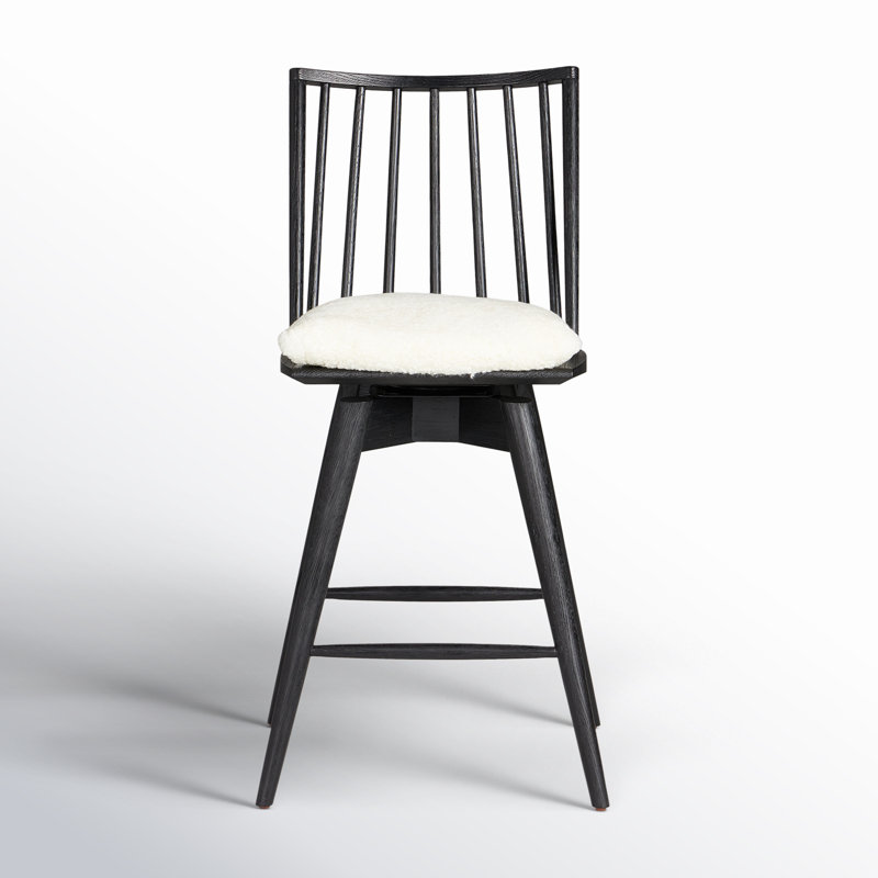 Lewis 27 Stool, Counter Stool (26.98" Seat Height), Whiskey Saddle/Top Grain Leather