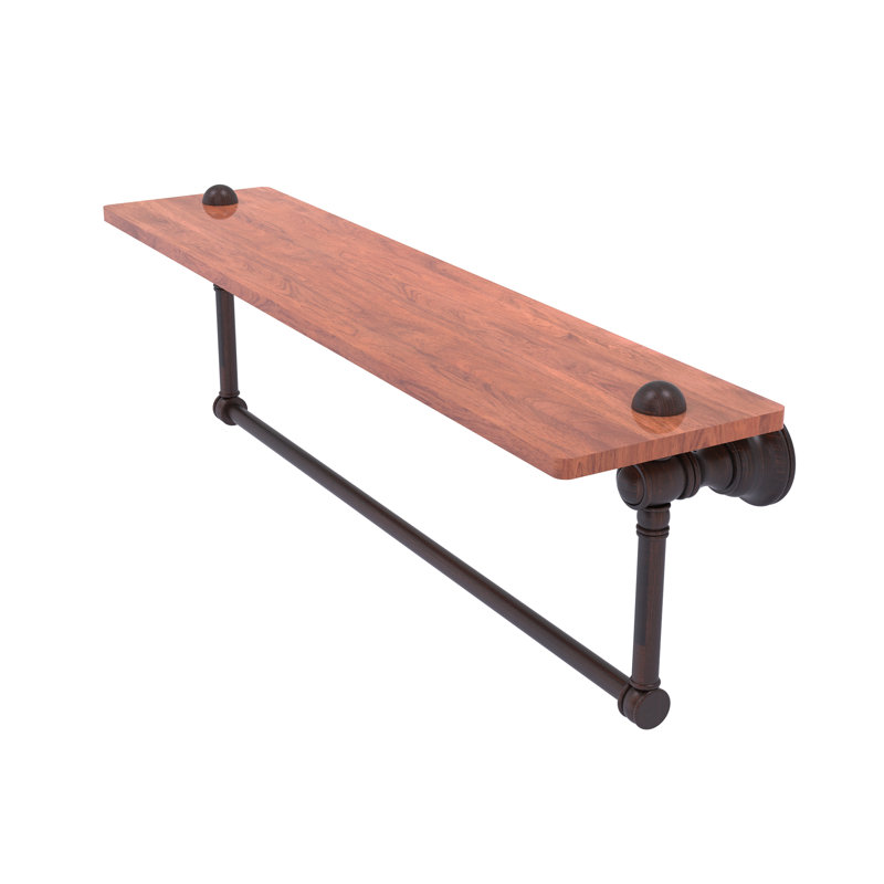 Tablette en bois Freyja, H 5,54 po x l 22 po x P 7 po, Bronze vénitien