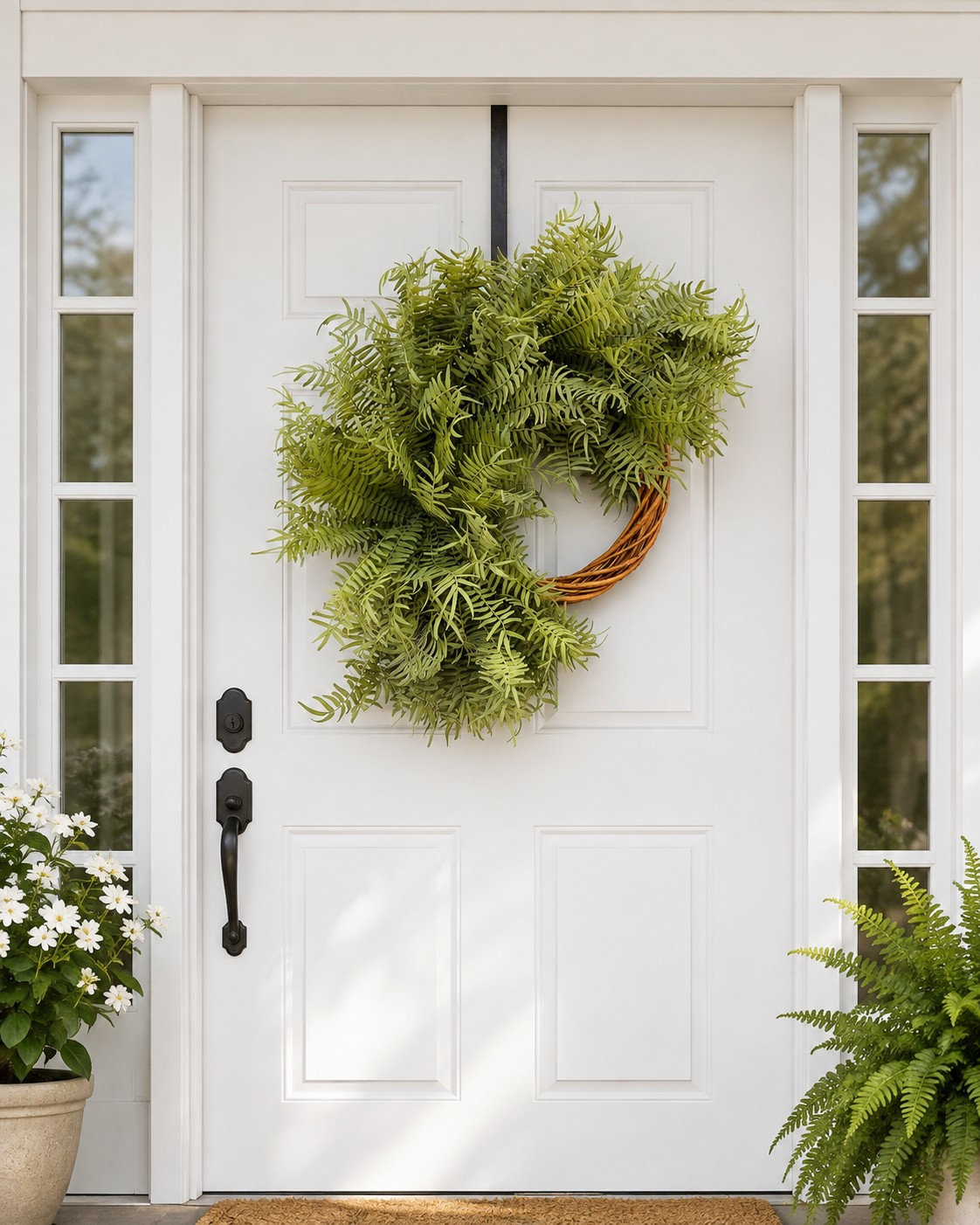 26'' Faux Fern Plastic Wreath