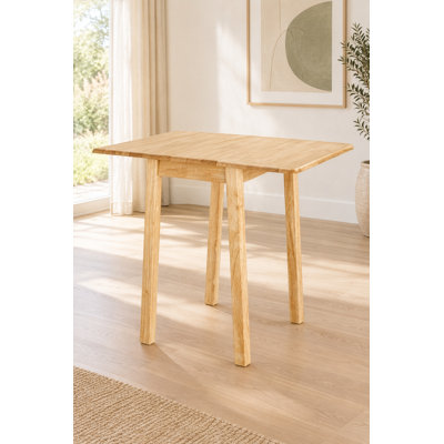 Callaway Rubberwood Rectangular Wood Top Dining Table