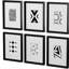 Ensemble de 6 reproductions d'art encadrées-1484222852