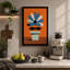 Geometric Daisy Bloom Mid-Century 1 Piece Wrapped Canvas Wall Art-1327618322-1327618326
