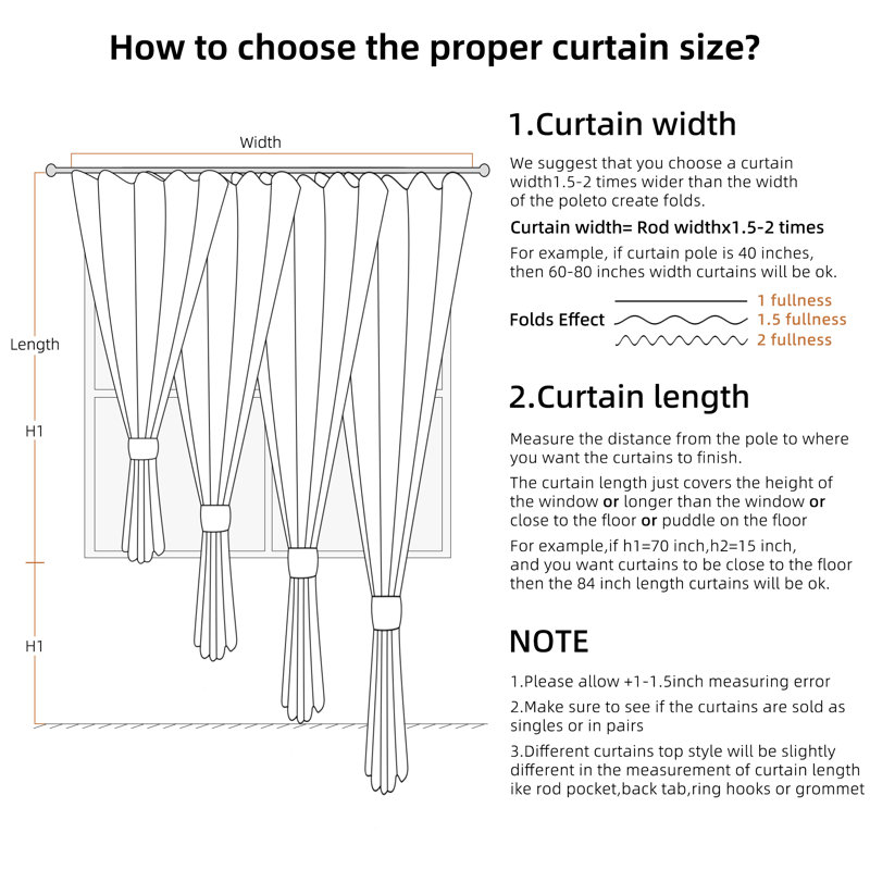 Memory‑Set Linen Textured Light‑Filtering Privacy Curtains for Living Room, Hook Pleat Design(Set of 2), 40" W x 90" L