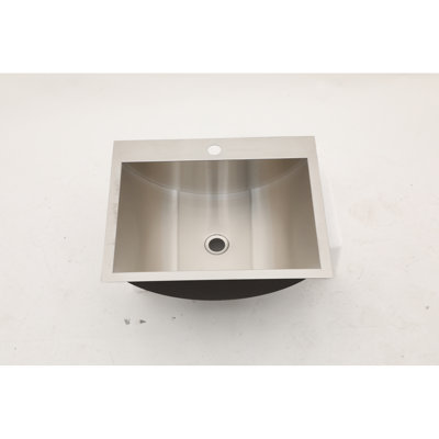 21"X17" Stainless Steel Bathroom Lavatory Basin With Pop Up Drain - Hygiene Oriented Sink In To Heat, Use