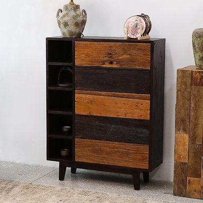 Vintage locker wabi-Sabi decorative cabinet