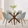 Aunnika 5-Piece 40 Inch Round Glass Dining Table Sets
