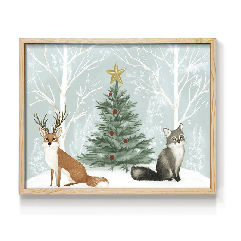 Art de Noël - Cxxxxi - Reproduction encadrée - Restickable, H 16 po x l 20 po, Naturel