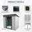 6Ft X 5Ft Outdoor Metal Storage Shed With Lockable Sliding Doors And Transparent Plate For Garden-123513329