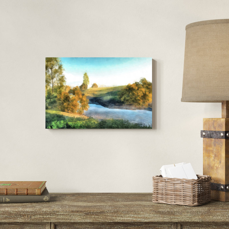 " Down Stream III " Painting Print, 12" H x 18" W 