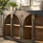 Large Storage Sideboard With Glass Doors And Unique Arched Design For Dining Room-781439061