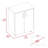 Lewis Storage Cabinet Base, Four Caster, Double Door Cabinet, Two Interior Shelves